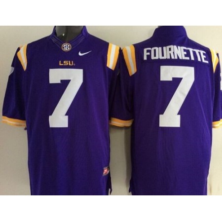 Tigers #7 Leonard Fournette Purple Limited Stitched Youth NCAA Jersey