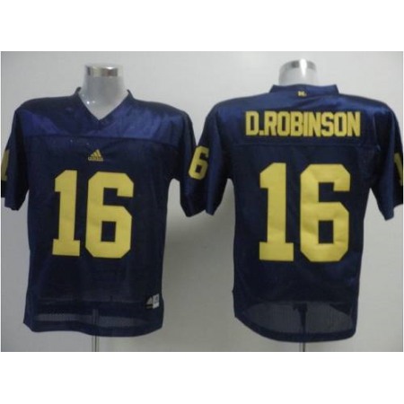 Wolverines #16 D.Robinson Blue Stitched NCAA Jersey