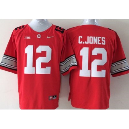 Buckeyes #12 Cardale Jones Red Stitched Youth NCAA Jersey