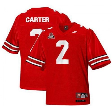 Buckeyes #2 Cris Carter Red Legends of the Scarlet & Gray Throwback Stitched NCAA Jersey
