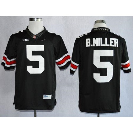 Buckeyes #5 Braxton Miller Black Limited Stitched NCAA Jersey
