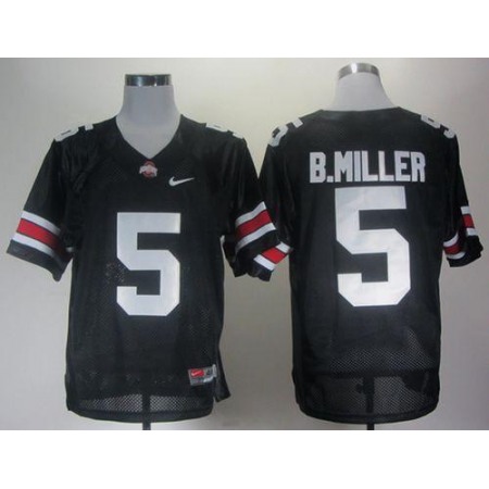 Buckeyes #5 Braxton Miller Black Stitched NCAA Jersey