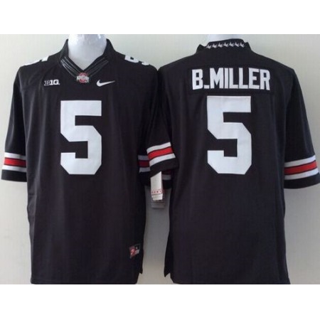 Buckeyes #5 Braxton Miller Black Stitched Youth NCAA Jersey