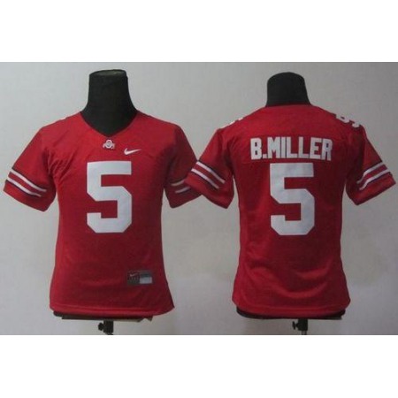 Buckeyes #5 Braxton Miller Red Women's Stitched NCAA Jersey