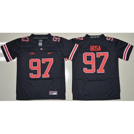 Buckeyes #97 Joey Bosa Black(Red No.) Limited Stitched Youth NCAA Jersey