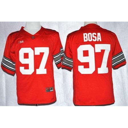 Buckeyes #97 Joey Bosa Red Diamond Quest Stitched NCAA Jersey