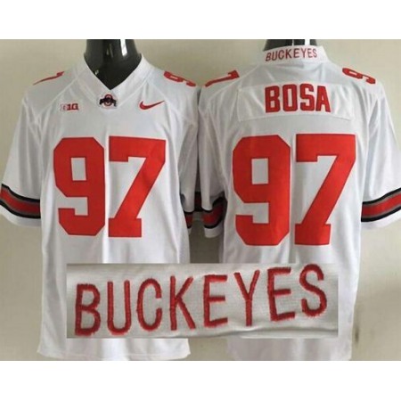 Buckeyes #97 Joey Bosa White Limited Stitched NCAA Jersey