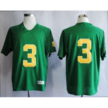 Fighting Irish #3 Joe Montana Green Stitched NCAA Jersey
