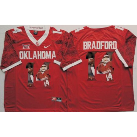 Sooners #14 Sam Bradford Red Player Fashion Stitched NCAA Jersey