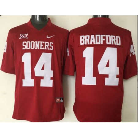 Sooners #14 Sam Bradford Red XII Stitched NCAA Jersey