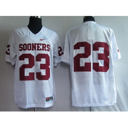 Sooners #23 Allen Patrick White Stitched NCAA Jersey