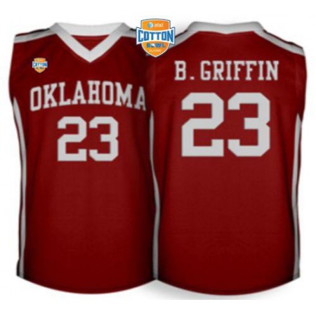 Sooners #23 Blake Griffin Red Basketball AT&T Cotton Bowl Stitched NCAA Jersey