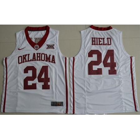 Sooners #24 Buddy Hield White Basketball New XII Stitched NCAA Jersey