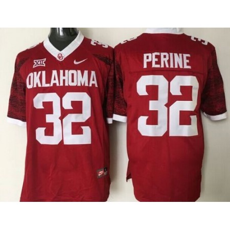 Sooners #32 Samaje Perine Red New XII Stitched NCAA Jersey