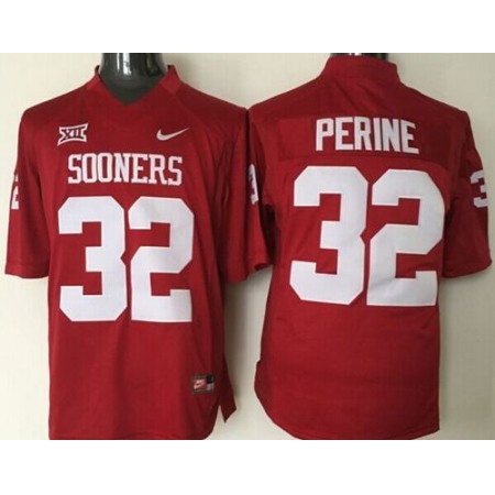 Sooners #32 Samaje Perine Red XII Stitched NCAA Jersey