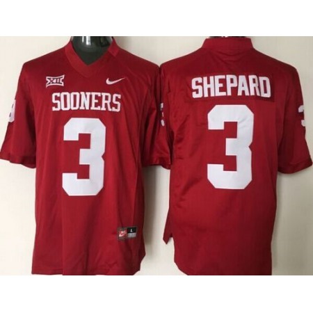 Sooners #3 Sterling Shepard Red XII Stitched NCAA Jersey
