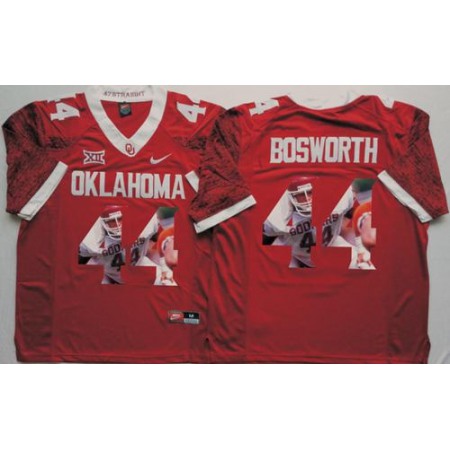 Sooners #44 Brian Bosworth Red Player Fashion Stitched NCAA Jersey