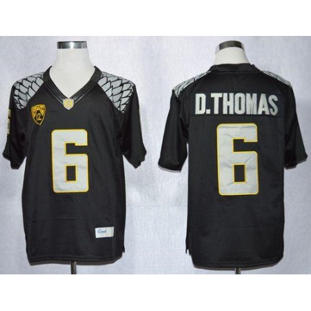 Ducks #6 De'Anthony Thomas Black Limited Stitched NCAA Jersey