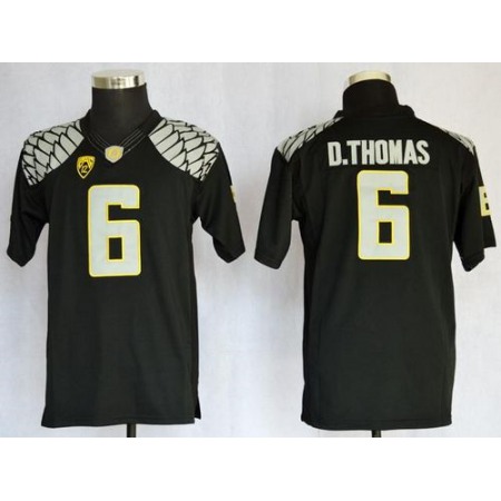 Ducks #6 De'Anthony Thomas Black Limited Stitched Youth NCAA Jersey