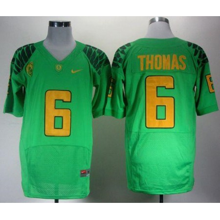 Ducks #6 De'Anthony Thomas Green Elite PAC-12 Patch Stitched NCAA Jersey