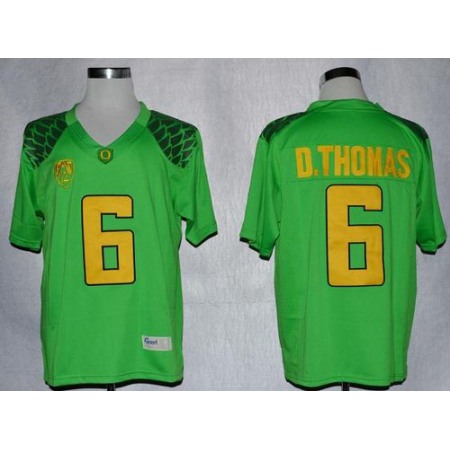 Ducks #6 De'Anthony Thomas Green Limited Stitched NCAA Jersey