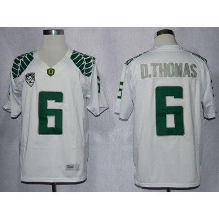 Ducks #6 De'Anthony Thomas White Limited Stitched NCAA Jersey