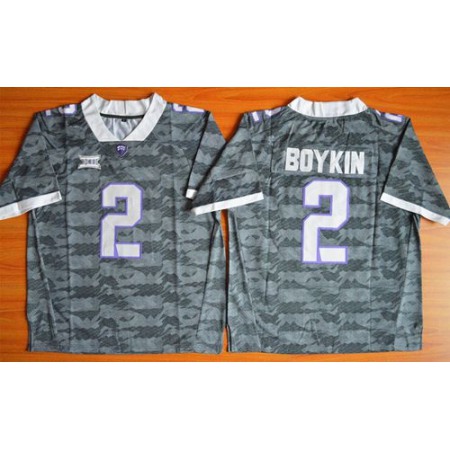 Horned Frogs #2 Trevone Boykin Grey Stitched NCAA Jersey