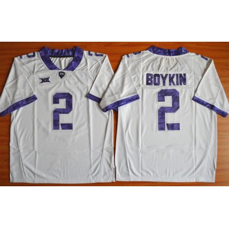 Horned Frogs #2 Trevone Boykin White Stitched NCAA Jersey