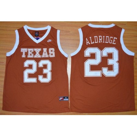 Longhorns #23 LaMarcus Aldridge Orange Basketball Stitched NCAA Jersey