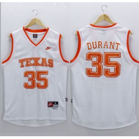 Longhorns #35 Kevin Durant White New Stitched NCAA Jersey