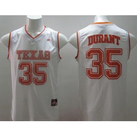 Longhorns #35 Kevin Durant White Stitched NCAA Jersey