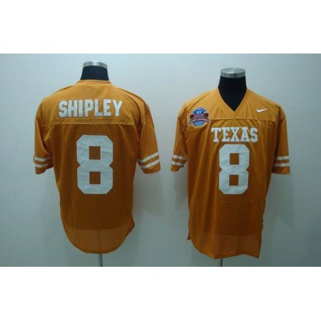 Longhorns #8 Jordan Shipley Orange Stitched NCAA Jersey