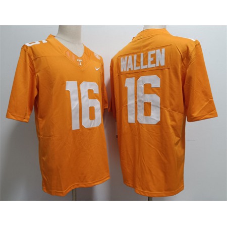 Men's Tennessee Volunteers #16 Morgan Wallen Orange Stitched Jersey