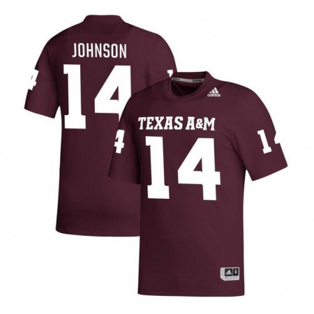 Men's Texas A&M Aggies #14 Max Johnson Maroon Stitched Football Jersey
