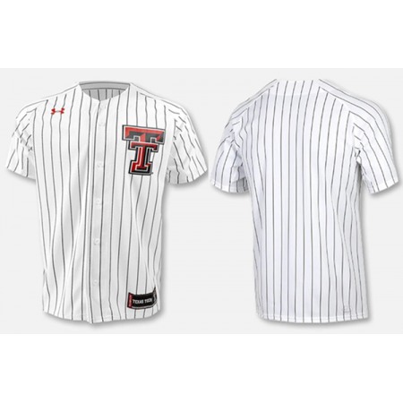 Men's Texas Tech Red Raiders White Stitched Baseball Jersey