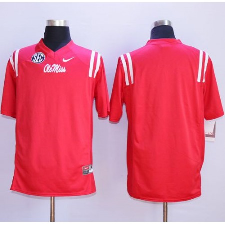 Rebels Blank Red Stitched NCAA Jersey