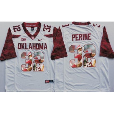 Sooners #32 Samaje Perine White Player Fashion Stitched NCAA Jersey