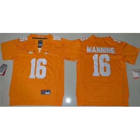 Vols #16 Peyton Manning Orange Stitched Youth NCAA Jersey