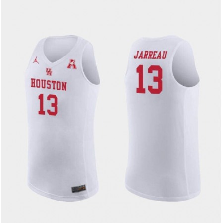 Cougars #13 DeJon Jarreau White Stitched NCAA Jersey