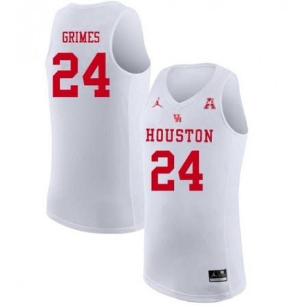 Cougars #24 Quentin Grimes White Stitched NCAA Jersey