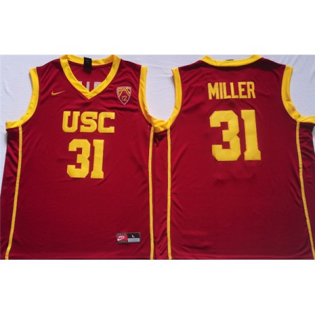 Men's USC Trojans #31 Cheryl Miller Red Stitched Jersey