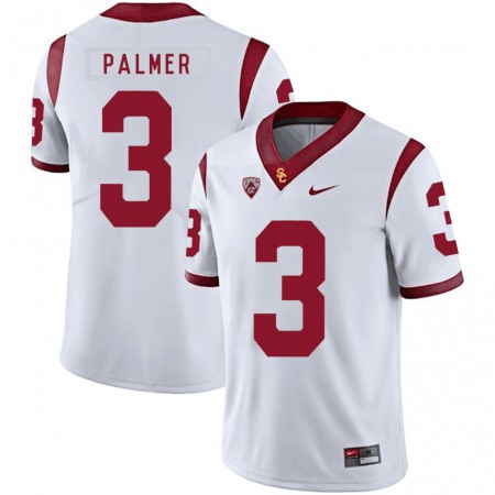 Men's USC Trojans #3 Carson Palmer White Stitched Limited Jersey