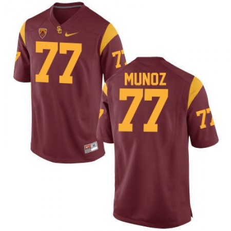Men's USC Trojans #77 Anthony Munoz Red Stitched Limited Jersey