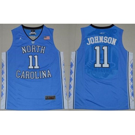 North Carolina #11 Brice Johnson Blue Basketball Stitched NCAA Jersey