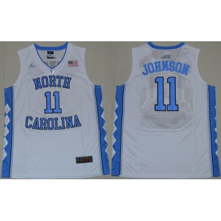 North Carolina #11 Brice Johnson White Basketball Stitched NCAA Jersey