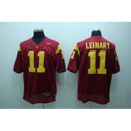 Trojans #11 Matt Leinart Red Stitched NCAA Jersey