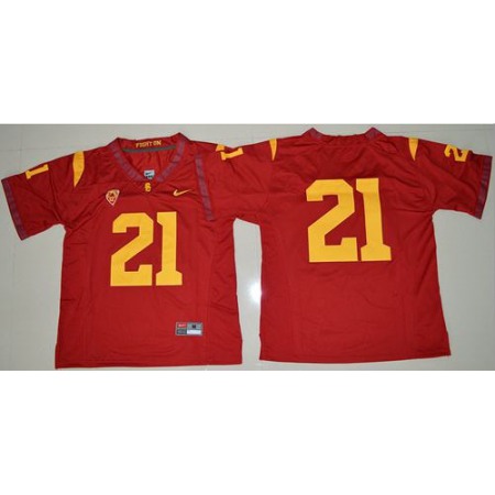 Trojans #21 Adoree' Jackson Red Limited Stitched NCAA Jersey