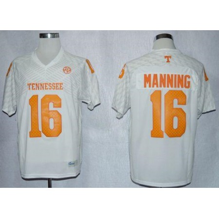 Vols #16 Peyton Manning White New Stitched NCAA Jersey