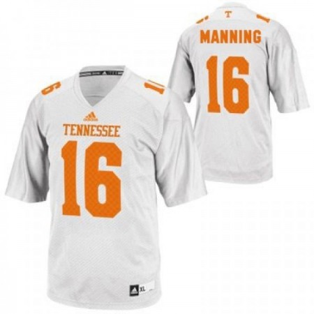 Vols #16 Peyton Manning White Stitched Jersey