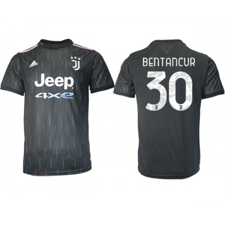 Men's Juventus #30 Rodrigo Bentancur Black Away Soccer Jersey